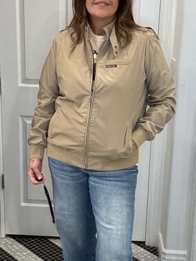 Light Tan Women's Member’s Only Jacket - Casual Zip Front